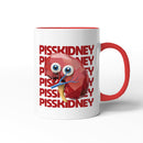 Rude Swear Word Printed Mug Design - P*SSKIDNEY (3 Colours)