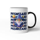 Rude Swear Word Printed Mug Design - P*SSWIZARD (3 Colours)