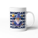 Rude Swear Word Printed Mug Design - P*SSWIZARD (3 Colours)