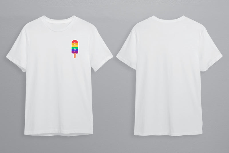 Pride Lolly LGBTQ+ T-Shirt Unisex - Pride Month - Pride March - LGBTQ+ Clothing-Rainbow Tee-Gay Pride T-Shirt- Black White Tee