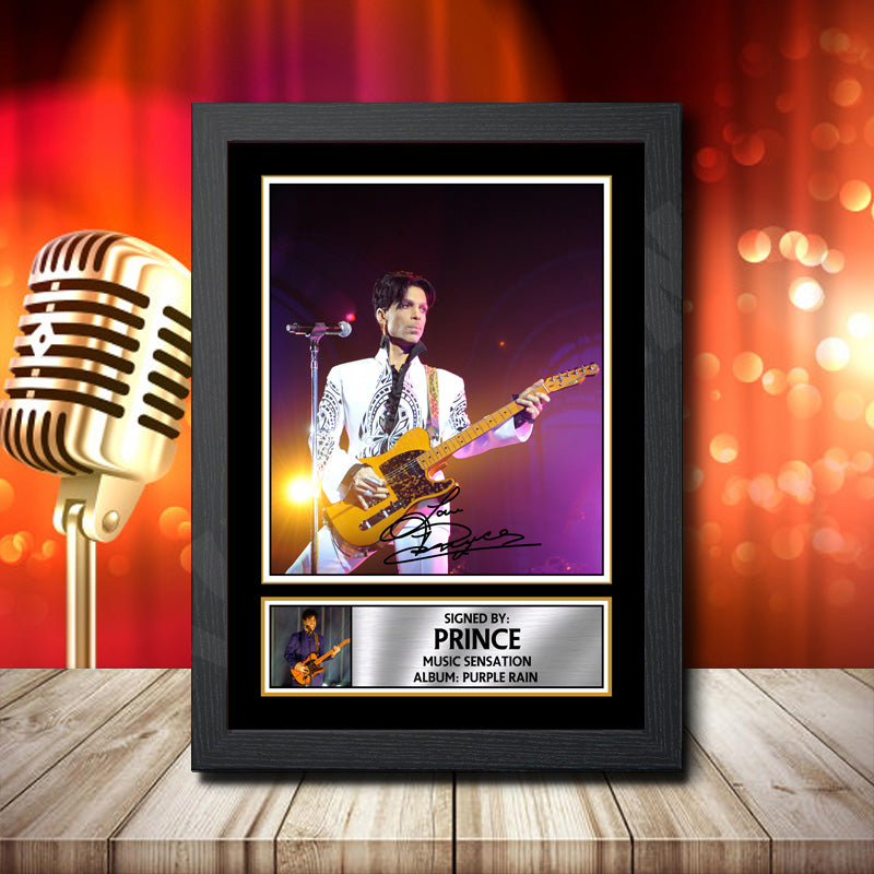 Prince Purple Rain 1 – Printed Signature Music Star Print – Prince Purple Rain 1