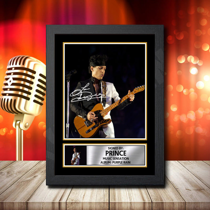 Prince Purple Rain 2 – Printed Signature Music Star Print – Prince Purple Rain 2