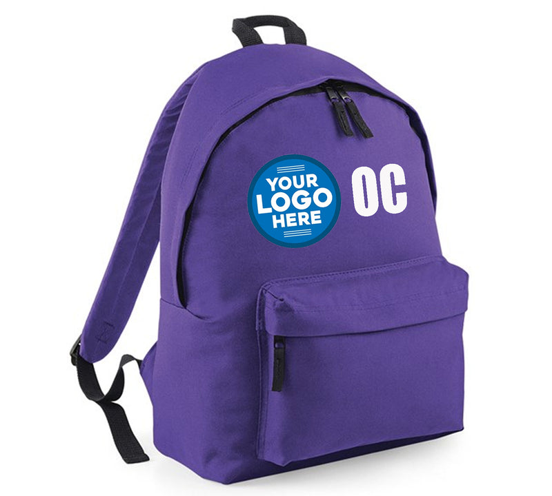 CUSTOM PRINTED BACKPACK SCHOOL ANY LOGO AND/ OR INITIALS FULLY PERSONALISED