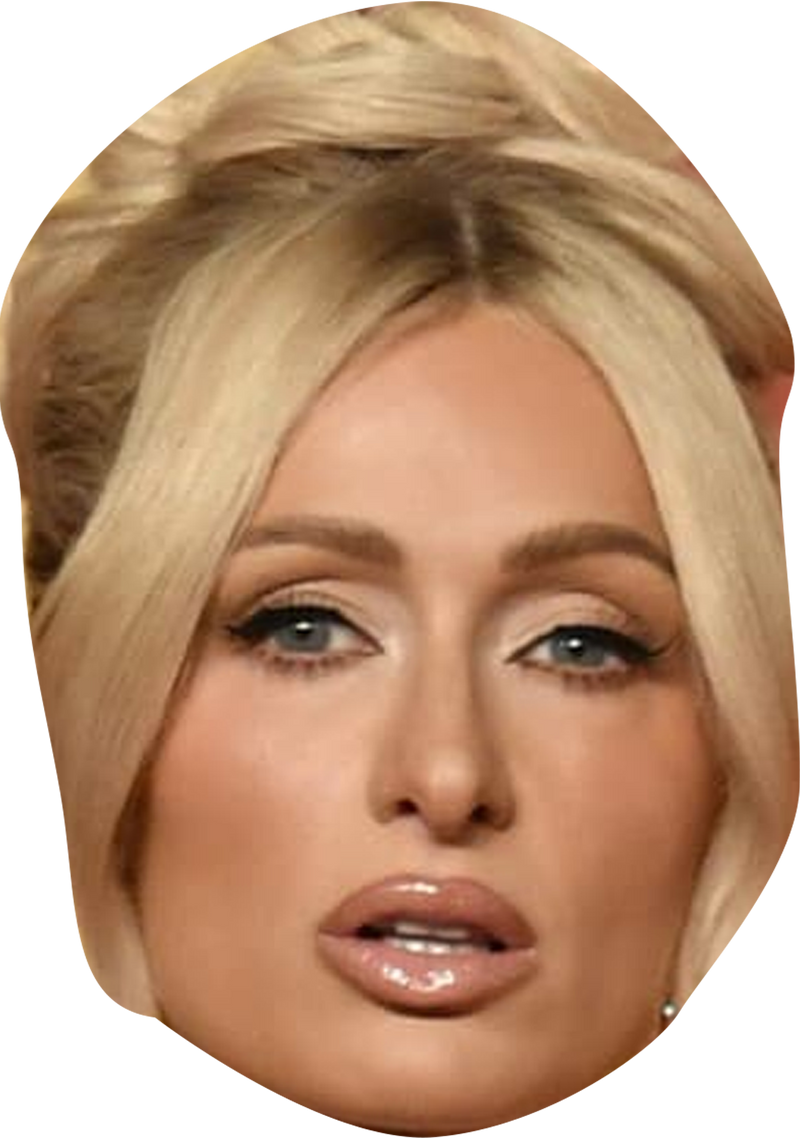 Paris Hilton 2025 Celebrity Face Mask Fancy Dress Cardboard Costume Mask