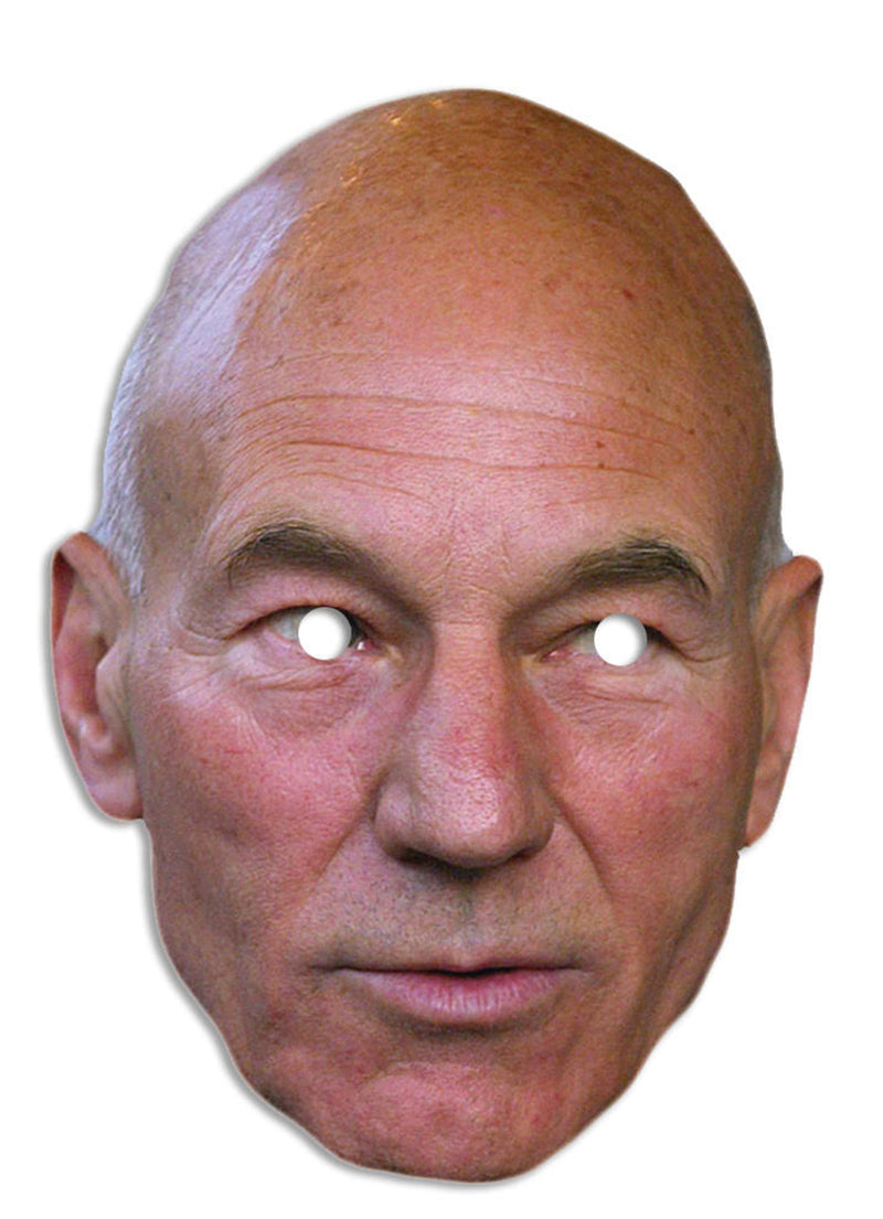 Patrick Stewart LF Celebrity Face Mask Fancy Dress Cardboard Costume Mask
