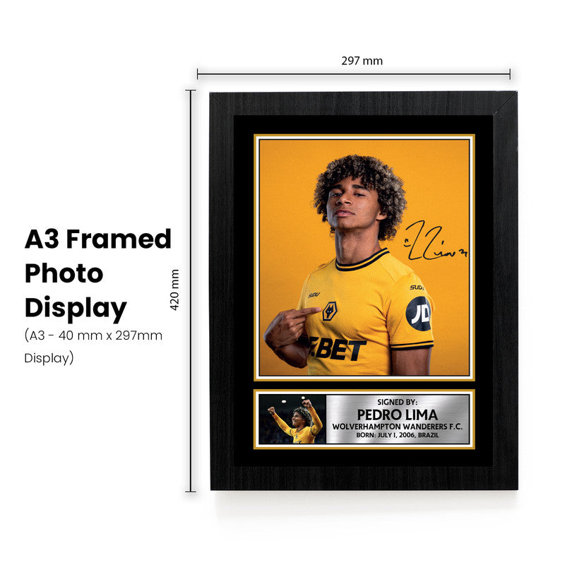 Pedro Lima Signed Autographed Poster Print – Wolverhampton Wanderers F.C. Memorabilia – Gift for Fans & Collectors