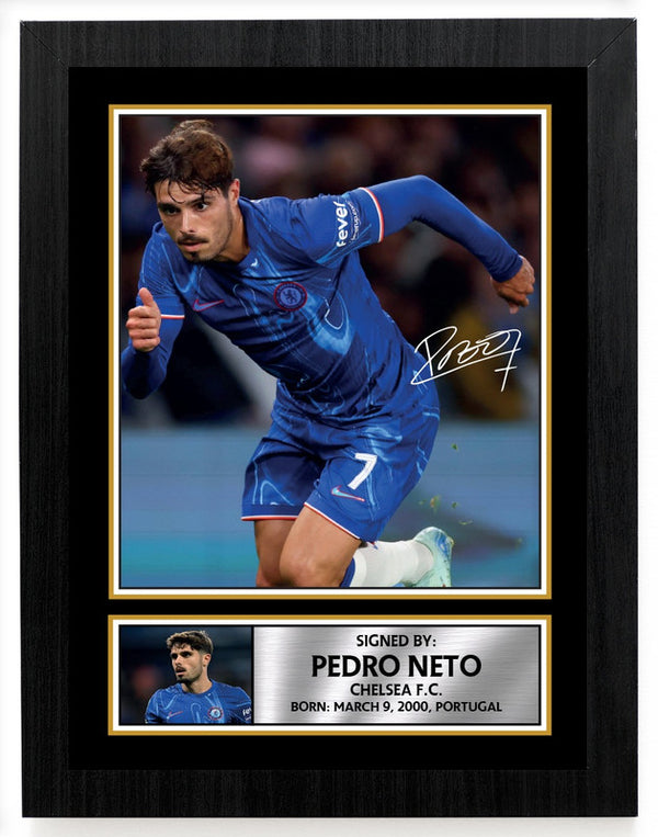 Pedro Neto Printed Signature Poster Print – Chelsea F.C. – Portugal Football Wall Art – Gift for Fans & Collectors
