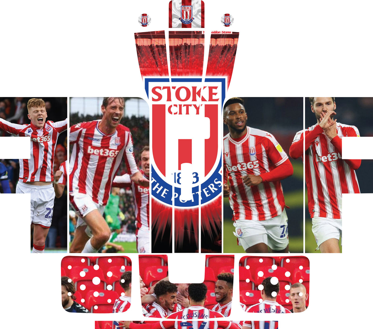 Perfect Draft Maxi Skin - Stoke City - Vinyl Sticker