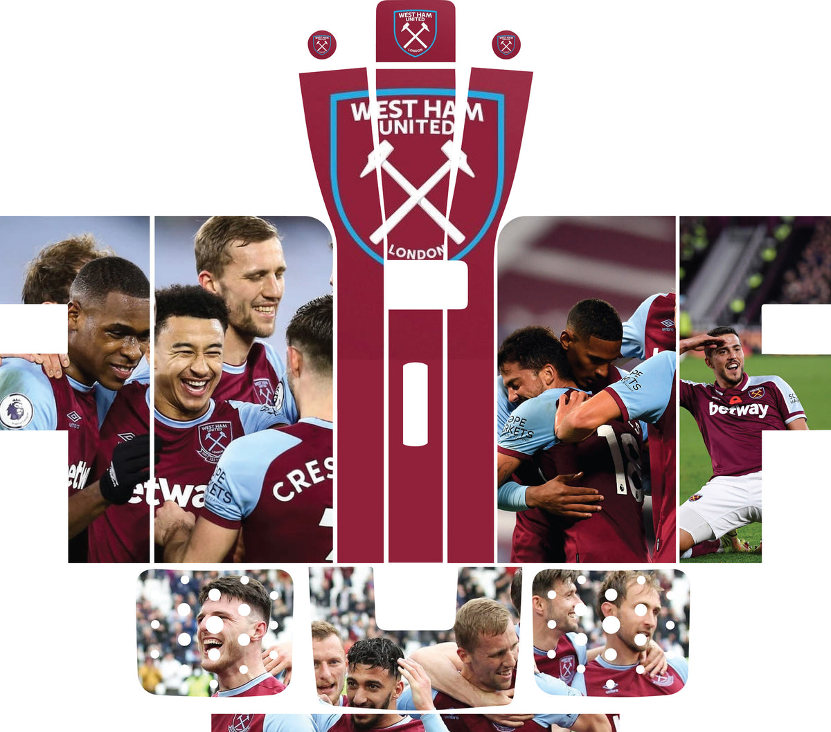 Perfect Draft Maxi Skin - West Ham FC - Vinyl Sticker