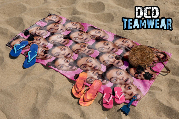 Personalised Custom Face Female Beach Towel