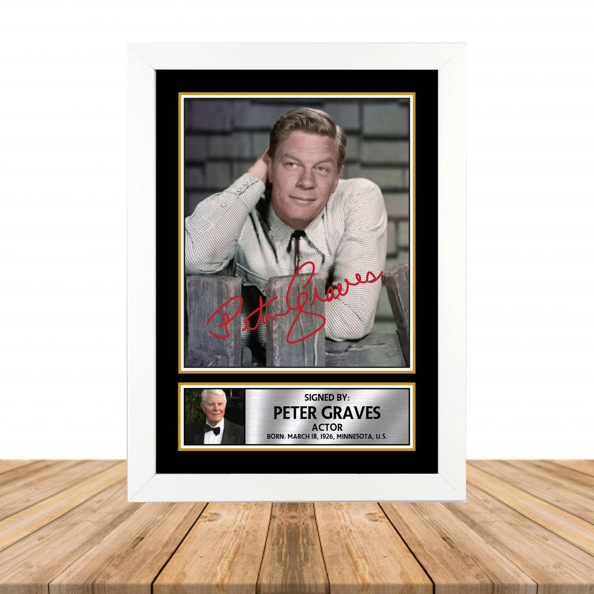 Peter Graves M902 Television Printed Signature Poster Print Gift