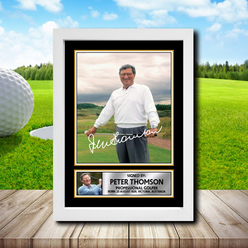 Peter Thomson 2 Golf Printed Signature Poster Print Gift