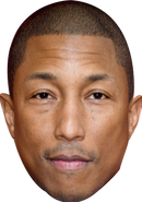 Pharrell Williams 2025 Celebrity Face Mask Fancy Dress Cardboard Costume Mask