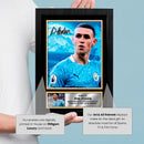 Phil Foden Signed Autographed Portrait Poster Print – Manchester City & England Football Memorabilia Wall Art for Fans & Collectors