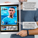Phil Foden Signed Autographed Portrait Poster Print – Manchester City & England Football Memorabilia Wall Art for Fans & Collectors