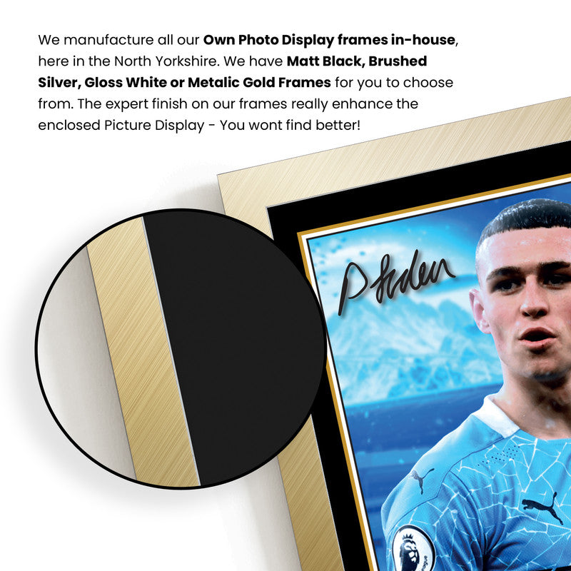 Phil Foden Signed Autographed Portrait Poster Print – Manchester City & England Football Memorabilia Wall Art for Fans & Collectors