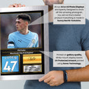 Phil Foden Printed Signed Poster – Manchester City FC & England Midfielder Tribute Wall Art with Jersey & Bio Plaque – Premier League Football Memorabilia for Fans & Collectors