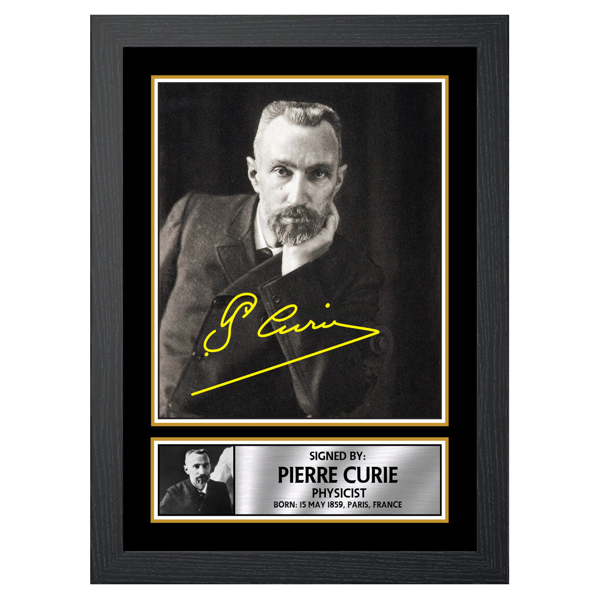 Pierre Curie M447 Scientist Printed Signature Poster Print Gift