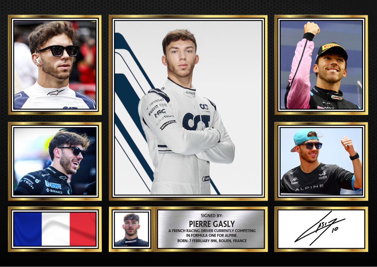 Pierre Gasly Motorsport Driver Printed Signature Gift Poster Print Artwork Display – Pierre Gasly Motorsport Driver Printed Signature Gift Poster Print Artwork – A4 Poster