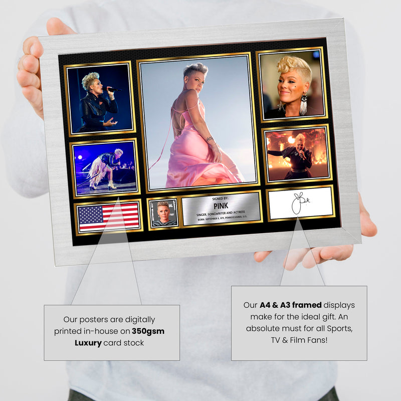 Pink Singers Framed Autographed Print - Limited Edition Autograph Fan Gift – Collectible Memorabilia Merchandise