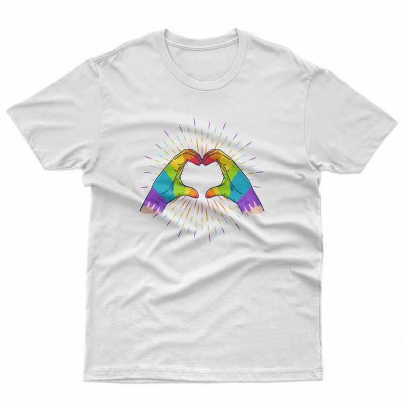 Pride Heart Hands LGBT Gay Lesbian Tee