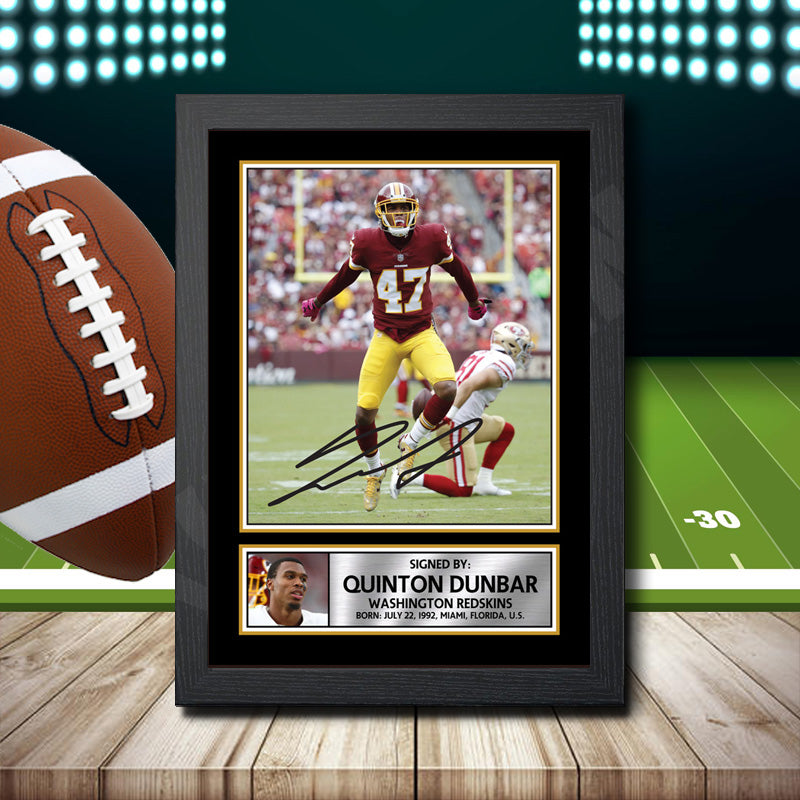 Quinton Dunbar 2 – Printed Signature NFL Star Print – Quinton Dunbar 2