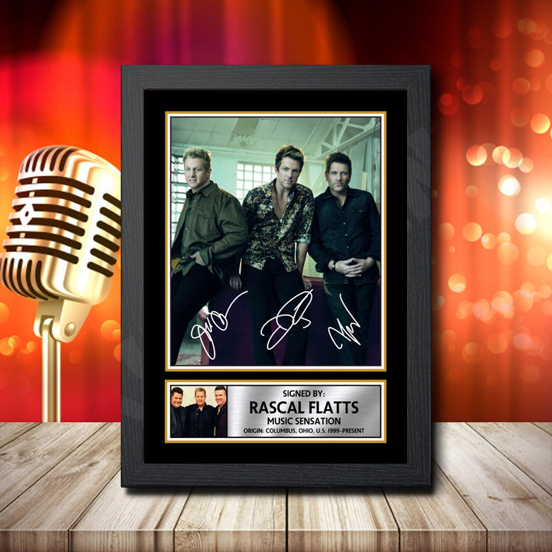 Rascal Flatts 1 – Printed Signature Music Star Print – Rascal Flatts 1