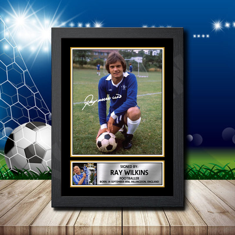 Ray Wilkins Printed Signature Footballers Star Poster Print Framed Wall Art Gift – Ray Wilkins Printed Signature Footballers Star Poster Print