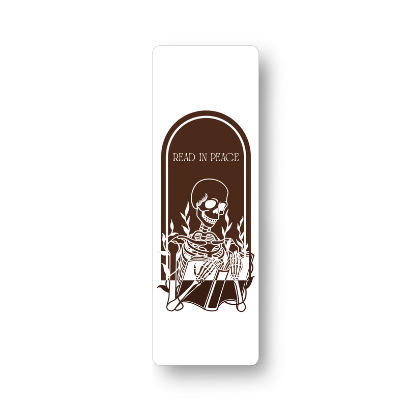 Read in Peace Bookmark – Gothic Aesthetic Reading Accessory for Book Lovers, Horror Fans & Dark Academia Vibes