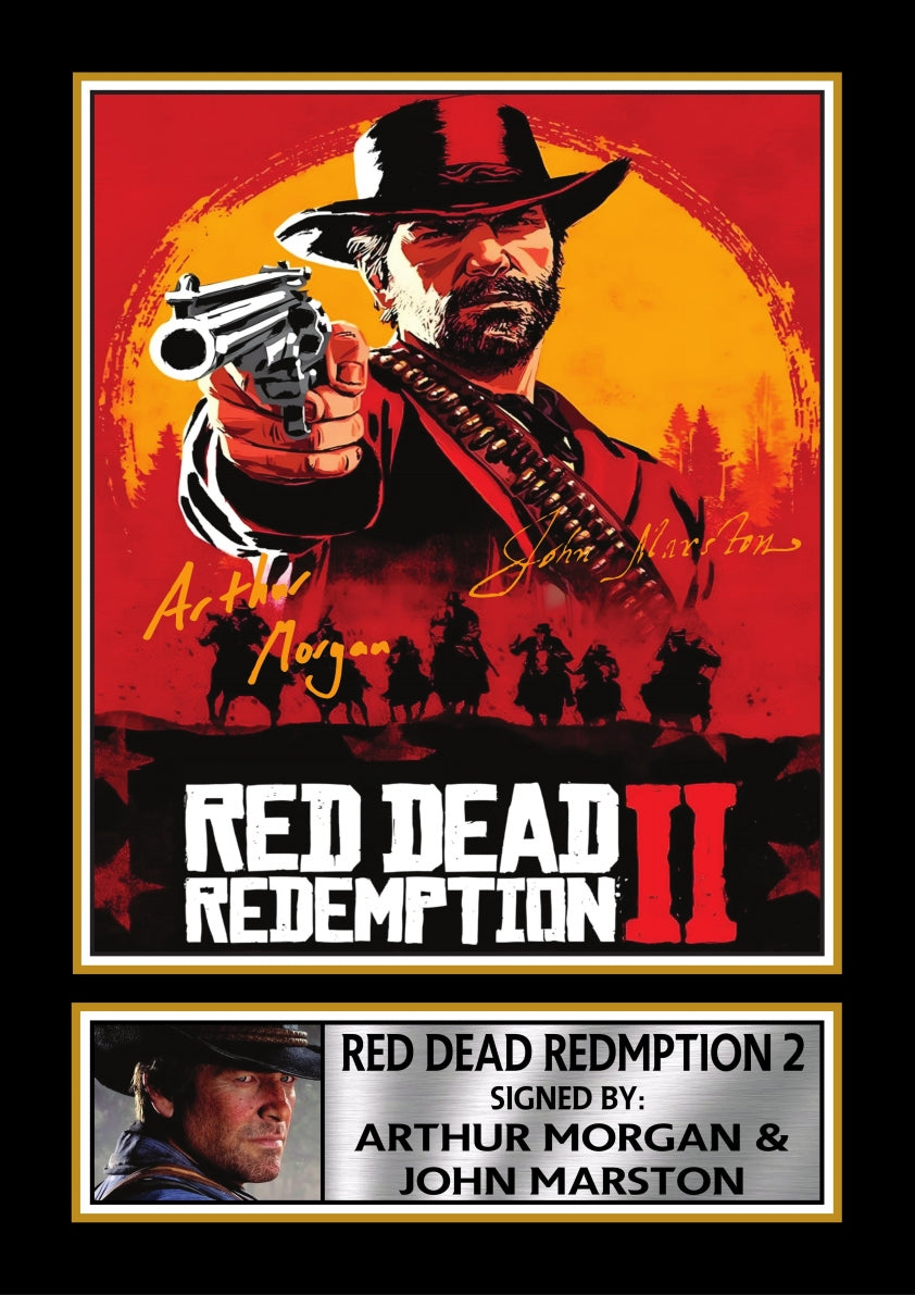 Red Dead Redemption 2 printed signature poster