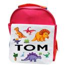 Personalised Custom Any Image Kids School Backpack Hi Vis - Your Image Back To School Bag - Red Green Rucksack Bag