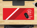 Personalised Football Club Colours Extra Large Mouse Mat (800mm x 300mm) - RED