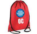 CUSTOM PRINTED GYM BAG DRAWSTRING SCHOOL KIDS LOGO AND INITIALS HIGH QUALITY SPORTS BAG