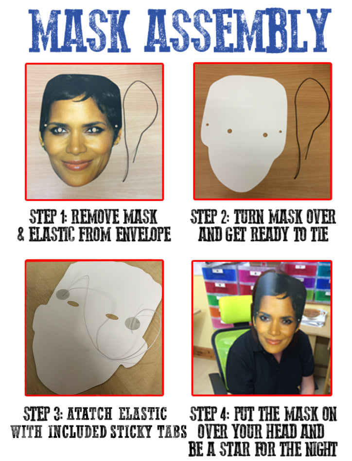 Angelina Jolie Celebrity Face Mask Fancy Dress Cardboard Costume Mask