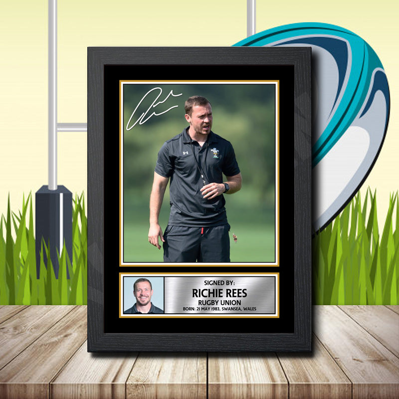 Richie Rees 1 Printed Signature Rugby Star Poster Print Framed Wall Art Gift – Richie Rees 1 Printed Signature Rugby Star Poster Print