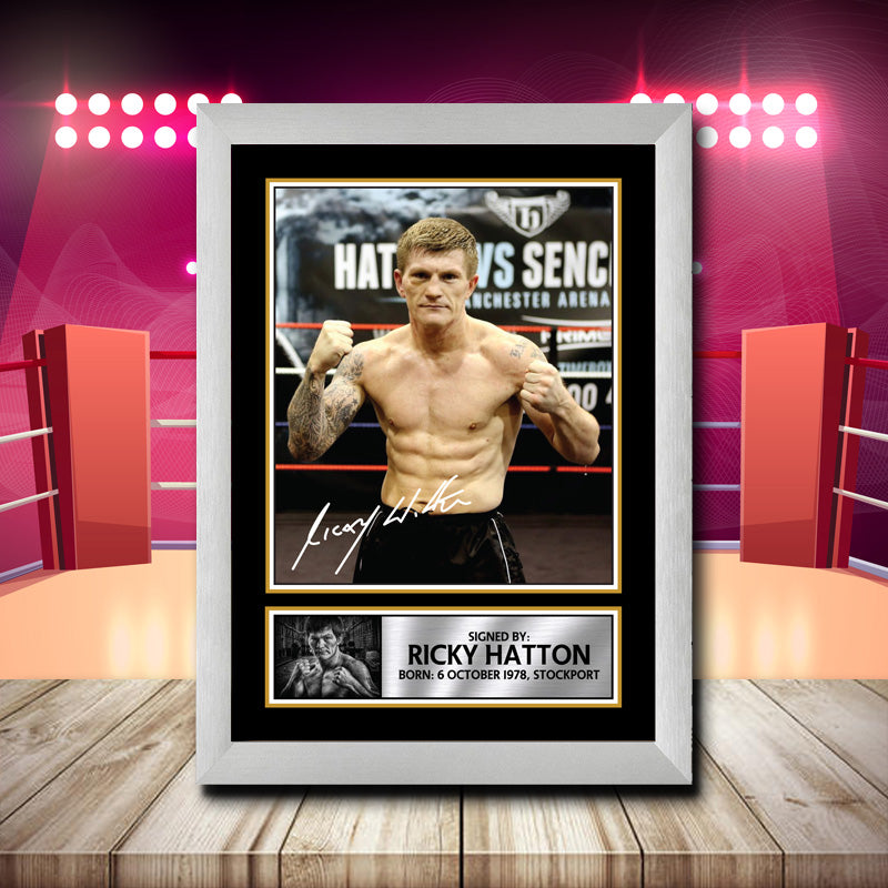 Ricky Hatton 2 Printed Signature Boxing Star Poster Print Framed Wall Art Gift – Ricky Hatton 2 Printed Signature Boxing Star Poster Print
