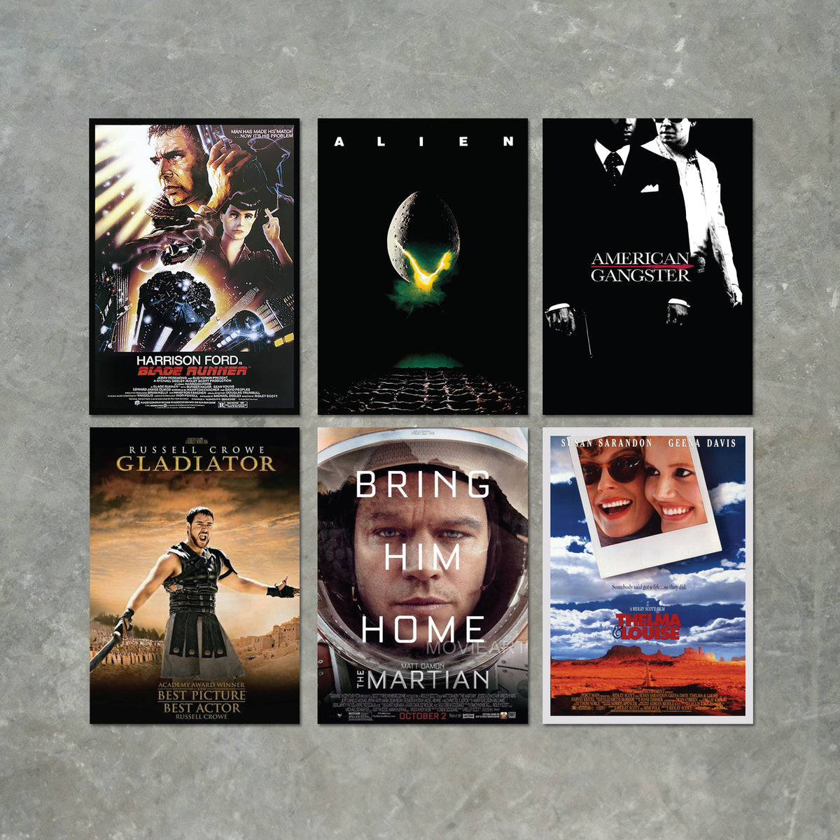 Ridley Scott Movies and Film Poster Print Packs - 6 POSTERS (A6, A5, A4, A3) – Ridley Scott Movies and Film Poster Print Packs - 6 POSTERS A6, A5