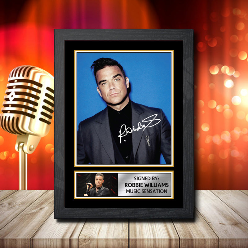 Robbie Williams – Printed Signature Music Star Print – Robbie Williams