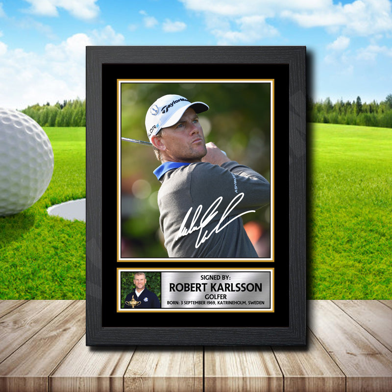 Robert Karlsson 2 Printed Signature Golfer Star Poster Print Framed Wall Art Gift – Robert Karlsson 2 Printed Signature Golfer Star Poster Print