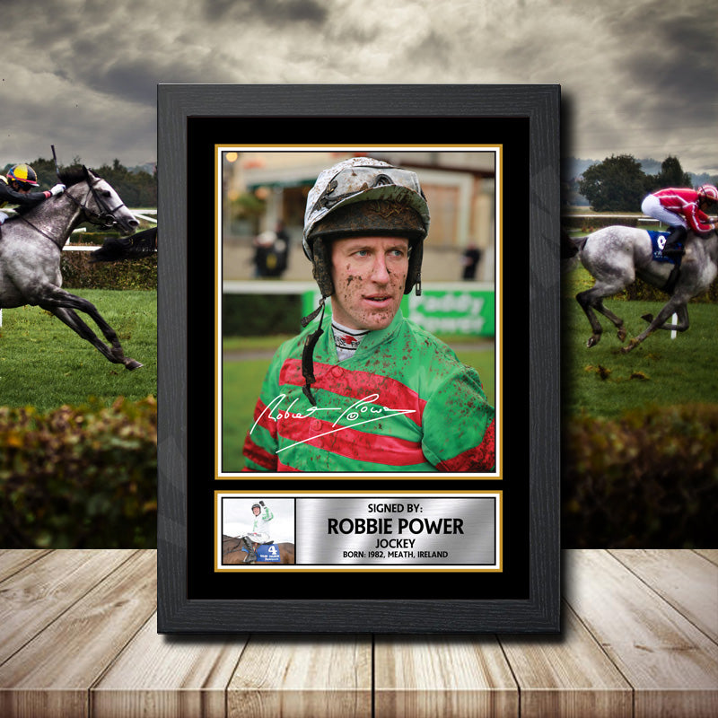 Robert Power Printed Signature Horse-Racing Star Poster Print Framed Wall Art Gift – Robert Power Printed Signature Horse-Racing Star Poster Print