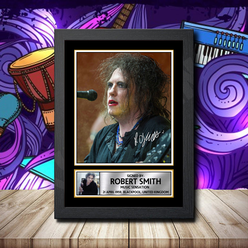 Robert Smith 1 Printed Signature Rock-Bands Star Poster Print Framed Wall Art Gift – Robert Smith 1 Printed Signature Rock-Bands Star Poster Print