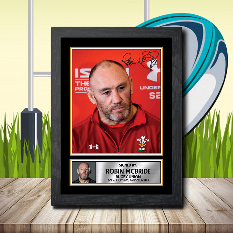 Robin Mcbride 2 Printed Signature Rugby Star Poster Print Framed Wall Art Gift – Robin Mcbride 2 Printed Signature Rugby Star Poster Print