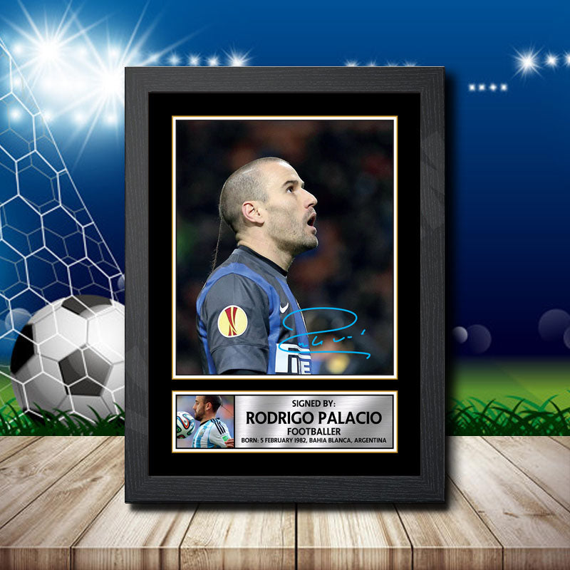 Rodrigo Palacio Printed Signature Footballers Star Poster Print Framed Wall Art Gift – Rodrigo Palacio Printed Signature Footballers Star Poster Print
