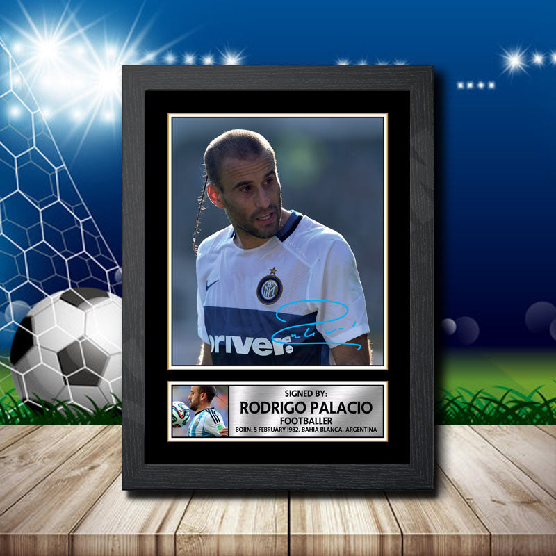 Rodrigo Palacio 2 Printed Signature Footballers Star Poster Print Framed Wall Art Gift – Rodrigo Palacio 2 Printed Signature Footballers Star Poster Print