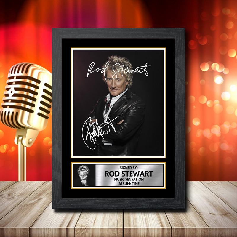 Rod Stewart Time 1 Printed Signature Music Star Poster Print Framed Wall Art Gift – Rod Stewart Time 1 Printed Signature Music Star Poster Print