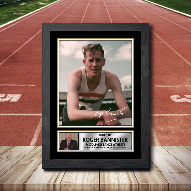 Roger Bannister Printed Signature Athletics Star Poster Print Framed Wall Art Gift – Roger Bannister Printed Signature Athletics Star Poster Print
