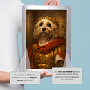 Roman Emperor Dog Poster – Julius Caesar Inspired Dog Wall Art – Funny Ancient Rome Dog Painting – Classical Military Pet Portrait Decor