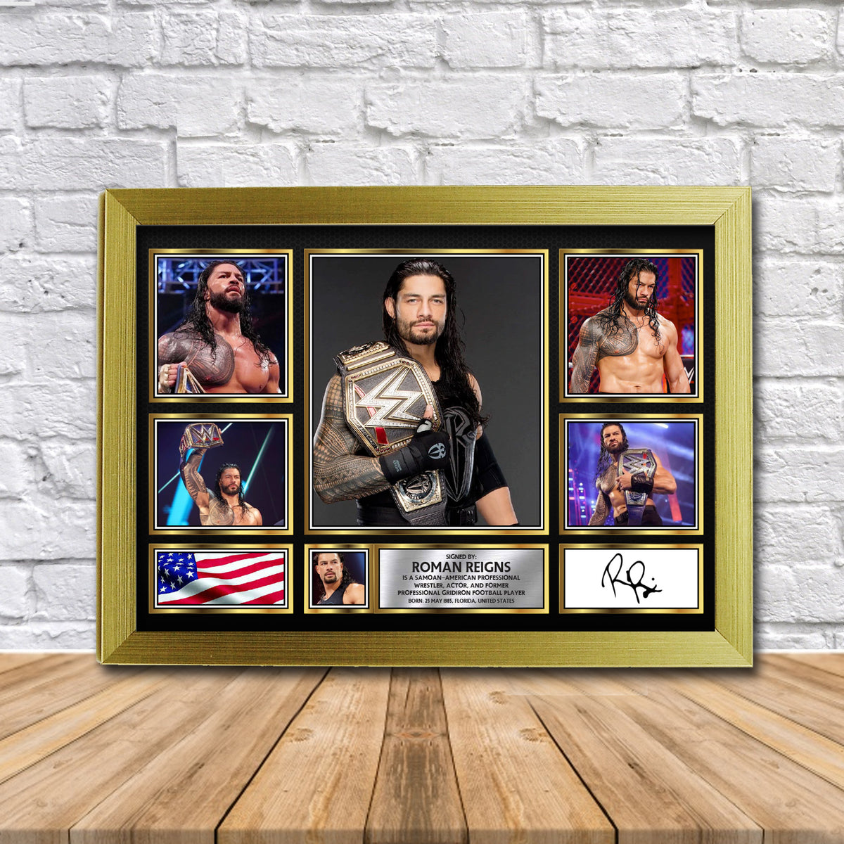 Roman Reigns WWE Wrestling Gift Framed Printed Signature Star Poster Print Wall Art Gift – Roman Reigns WWE Wrestling Gift Framed Printed Signature Star Poster Print Wall