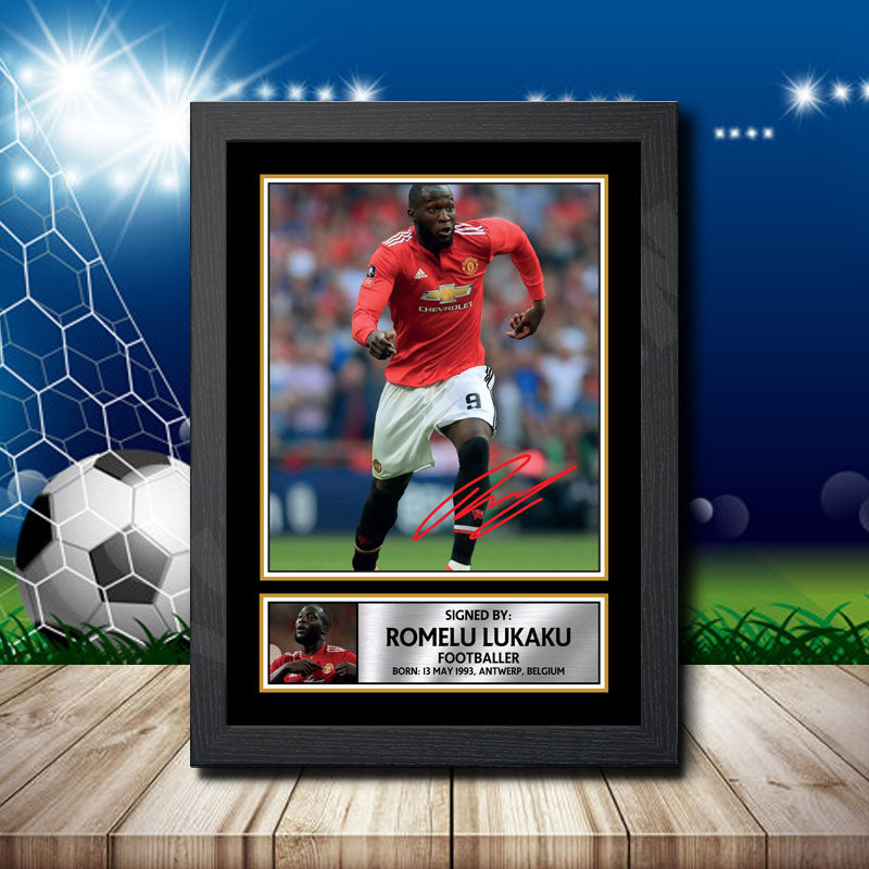 Romelu Lukaku 1 Printed Signature Footballers Star Poster Print Framed Wall Art Gift – Romelu Lukaku 1 Printed Signature Footballers Star Poster Print