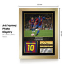Ronaldinho Barcelona Signed Poster Print – FC Barcelona Football Wall Art – Printed Autograph Soccer Memorabilia – Ronaldinho Fan Gift Decor